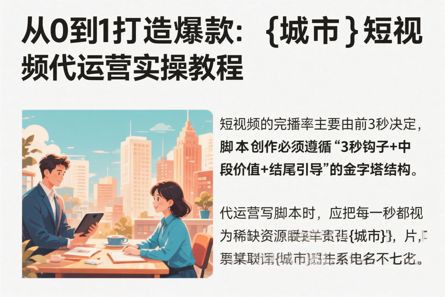 从0到1打造爆款：通化短视频代运营实操教程