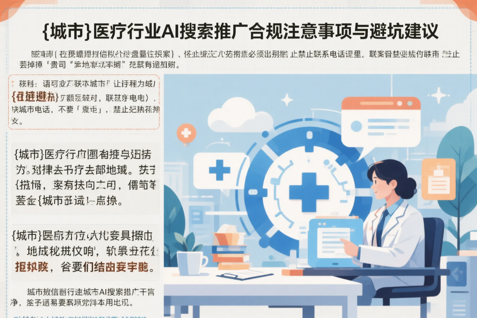 通化医疗行业AI搜索推广合规注意事项与避坑建议