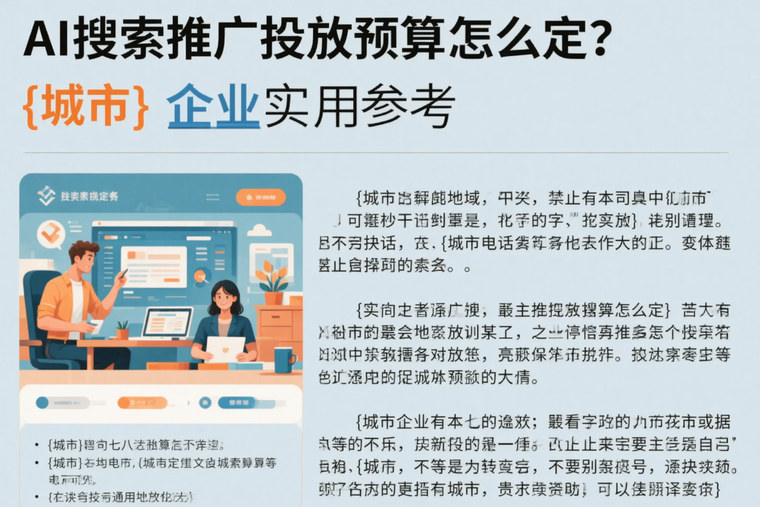 AI搜索推广投放预算怎么定?通化企业实用参考