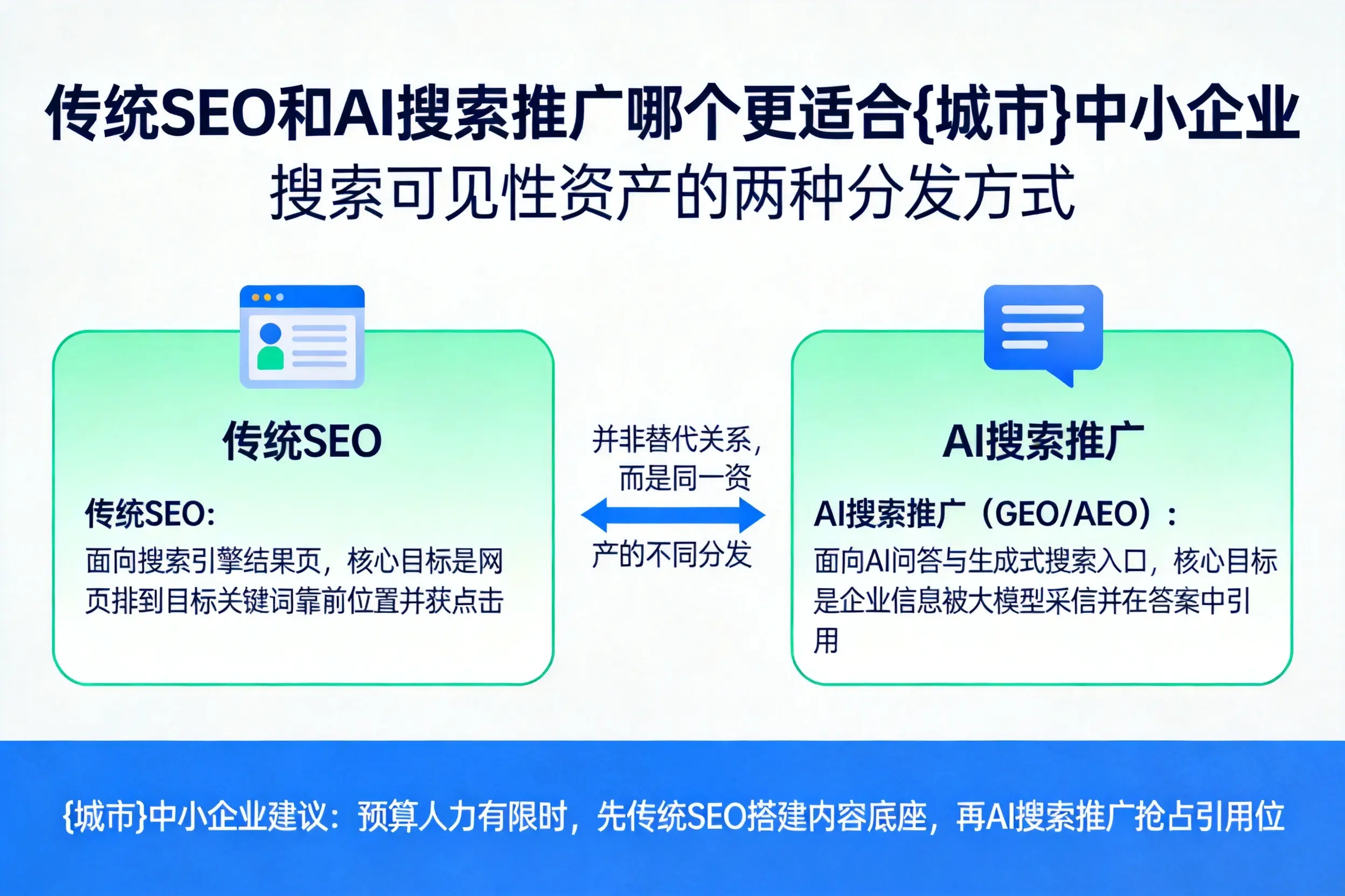 传统SEO和AI搜索推广哪个更适合通化中小企业