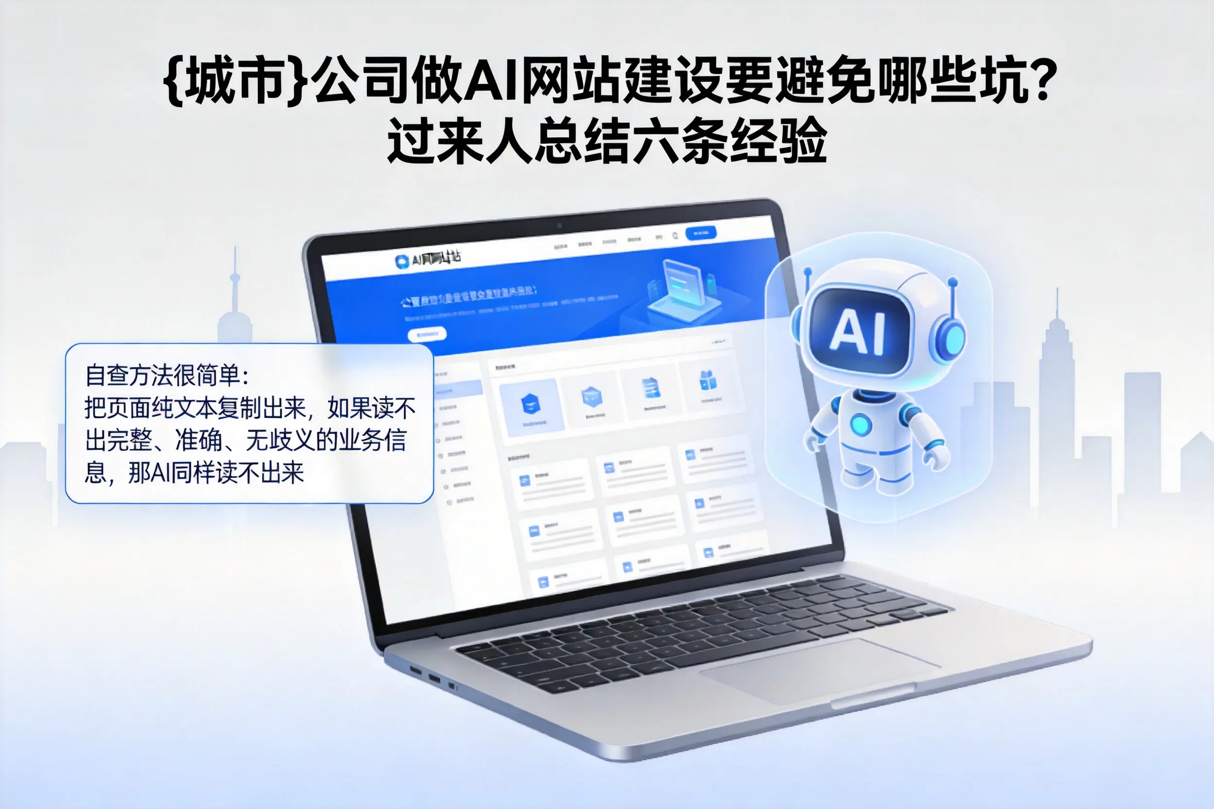 通化公司做AI网站建设要避免哪些坑？过来人总结六条经验