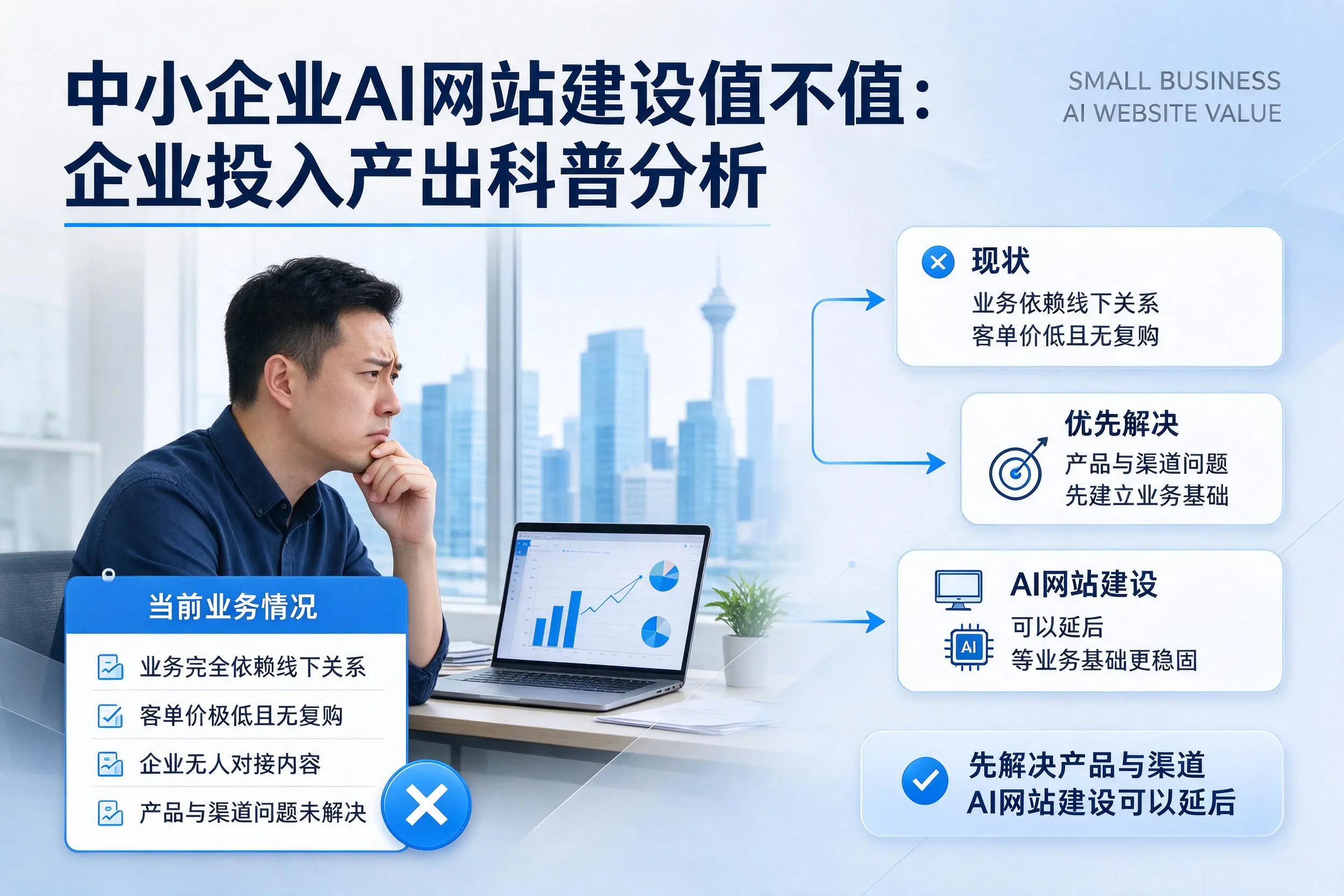 中小企业AI网站建设值不值:通化企业投入产出科普分析
