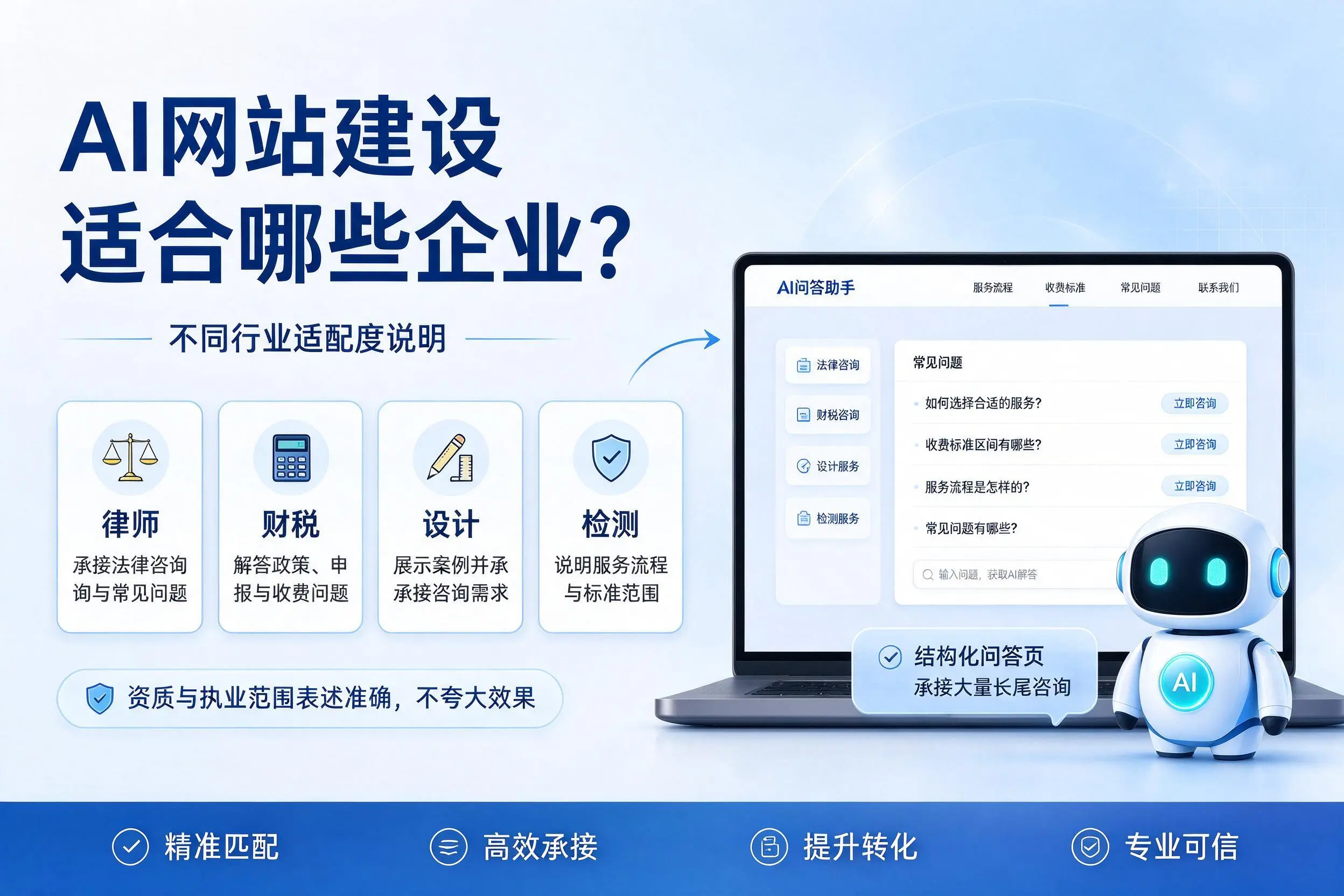 AI网站建设适合哪些企业？通化不同行业适配度说明
